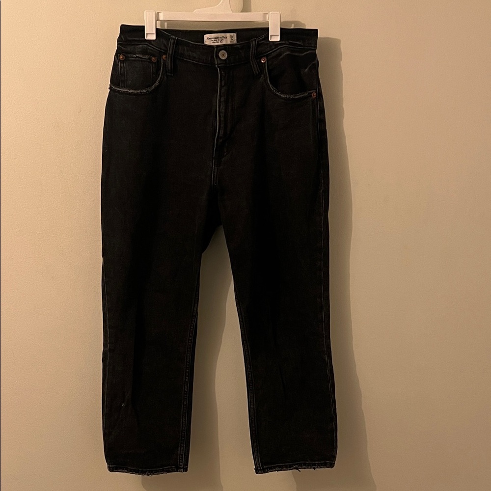 Abercrombie & Fitch Vintage Black Straight Leg Jeans - Short